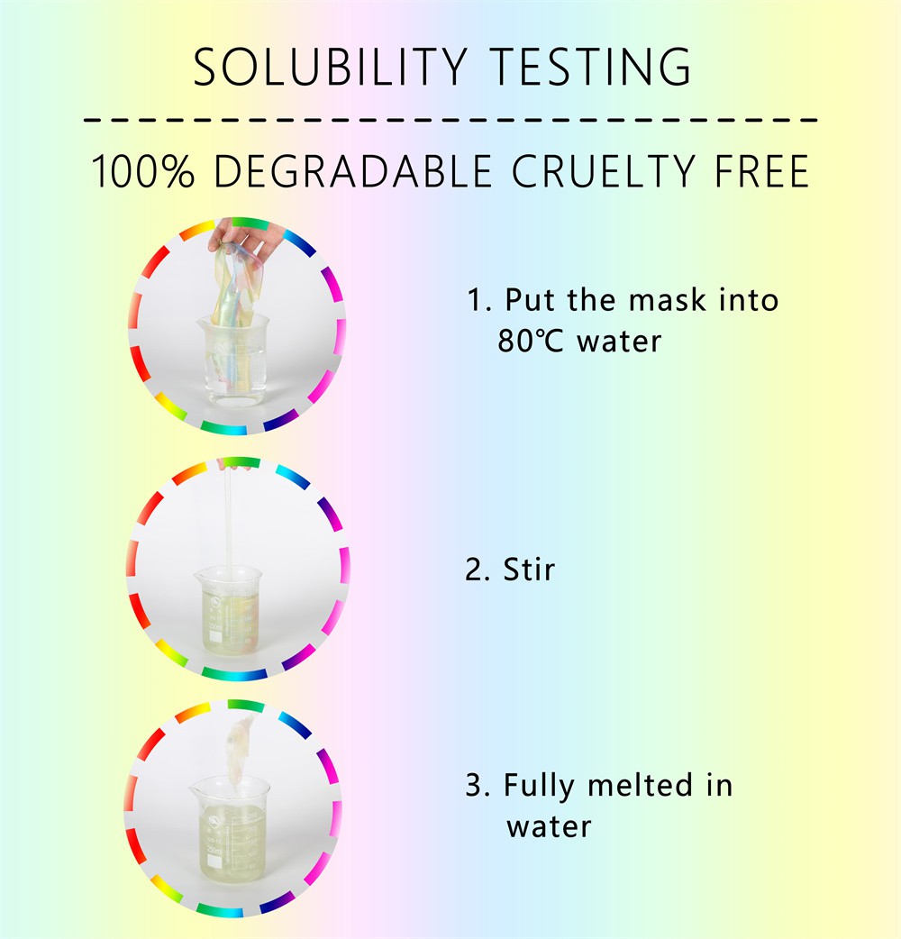 Rainbow hydrogel facial mask Rainbow hydrogel facial mask